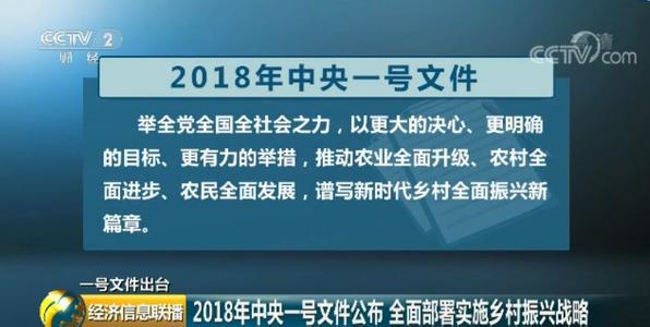 2018年中央一號(hào)文件:中共中央國(guó)務(wù)院關(guān)于實(shí)施鄉(xiāng)村振興戰(zhàn)略的意見(jiàn)
